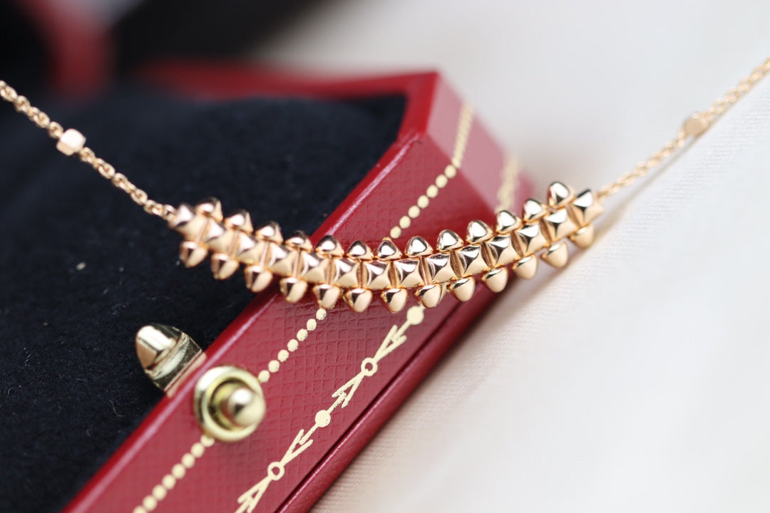 [Perla Lux]CLASH PINK GOLD NECKLACE