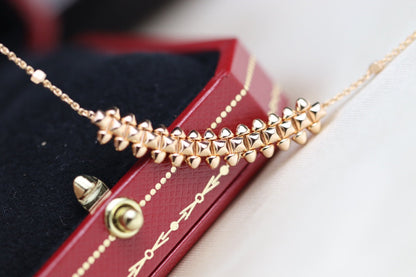[Perla Lux]CLASH PINK GOLD NECKLACE