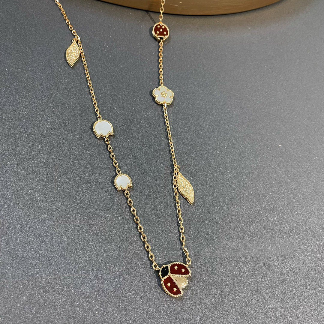 [Perla Lux]LUCKY SPRING 15 MOTIFS GOLD NECKLACE