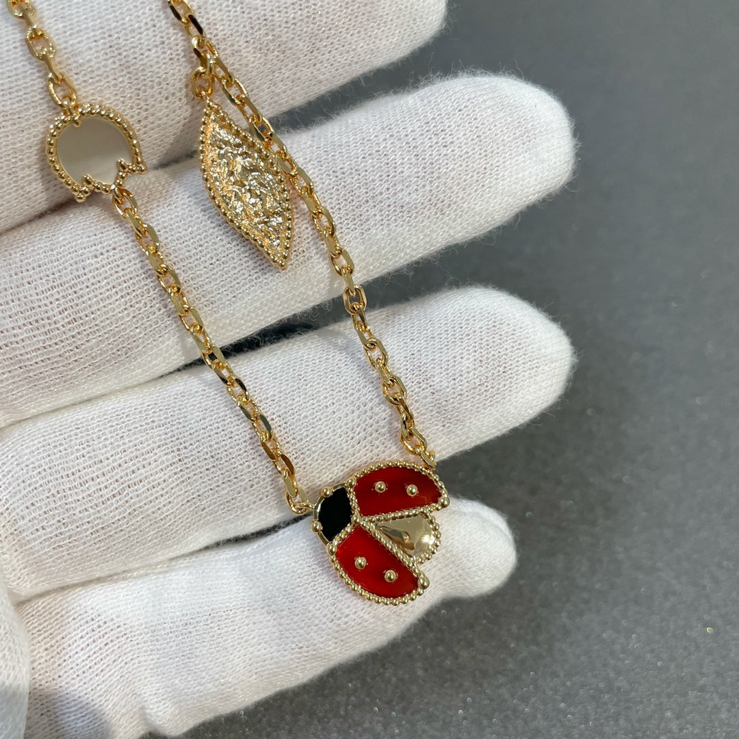 [Perla Lux]LUCKY SPRING 15 MOTIFS GOLD NECKLACE