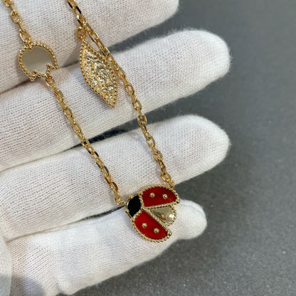 [Perla Lux]LUCKY SPRING 15 MOTIFS GOLD NECKLACE