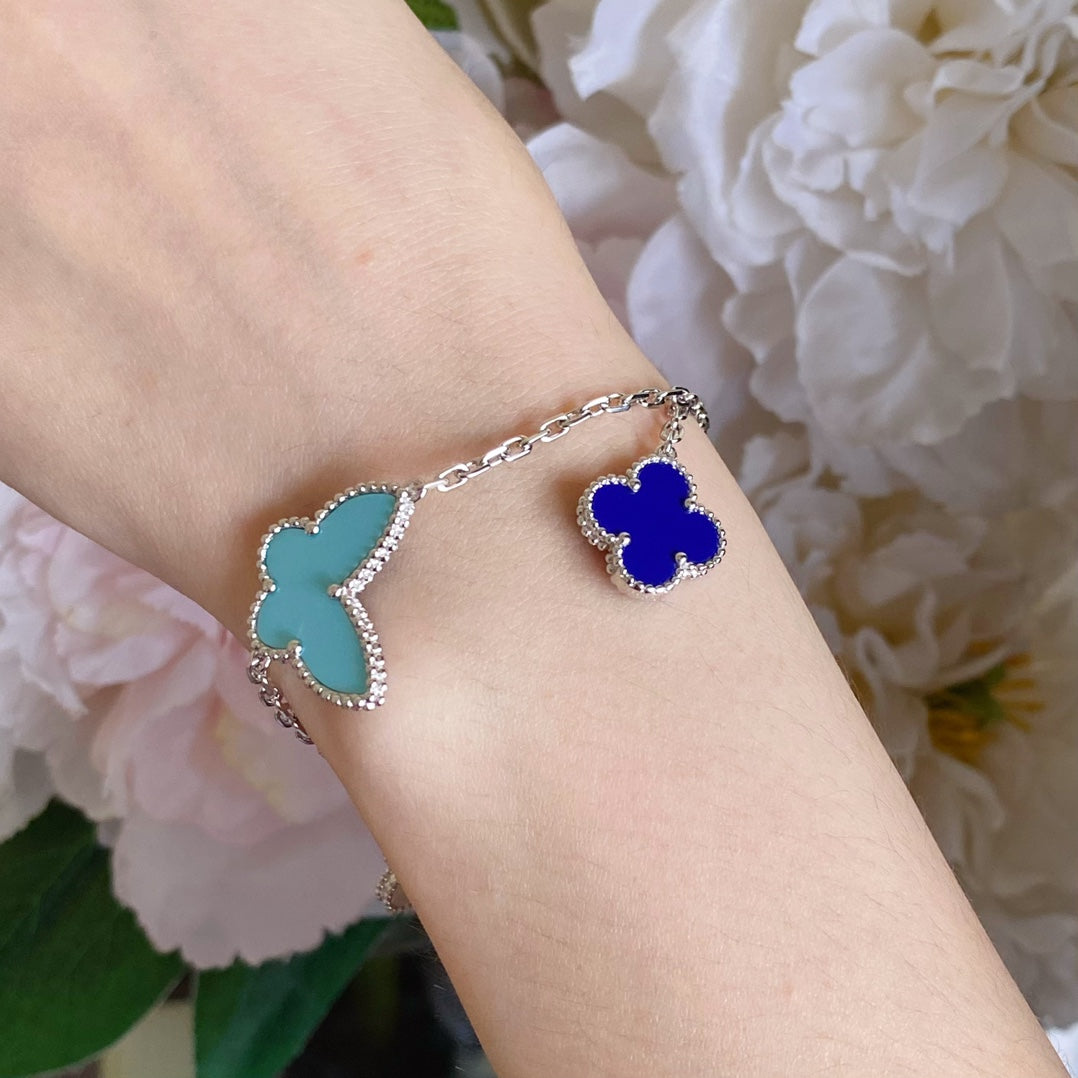 [Perla Lux]LUCKY SPRING SILVER BRACELET 4 MOTIF