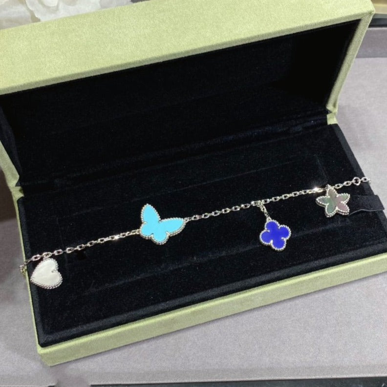 [Perla Lux]LUCKY SPRING SILVER BRACELET 4 MOTIF