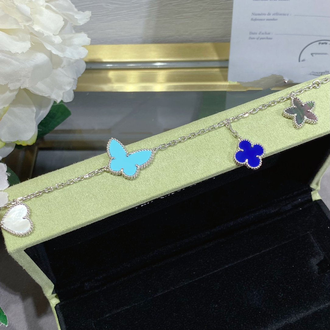 [Perla Lux]LUCKY SPRING SILVER BRACELET 4 MOTIF