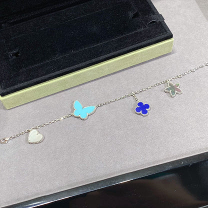 [Perla Lux]LUCKY SPRING SILVER BRACELET 4 MOTIF
