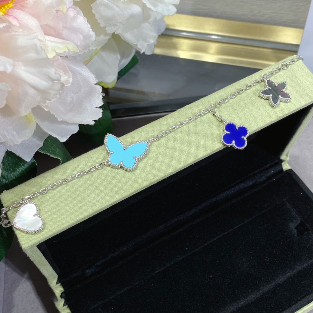 [Perla Lux]LUCKY SPRING SILVER BRACELET 4 MOTIF