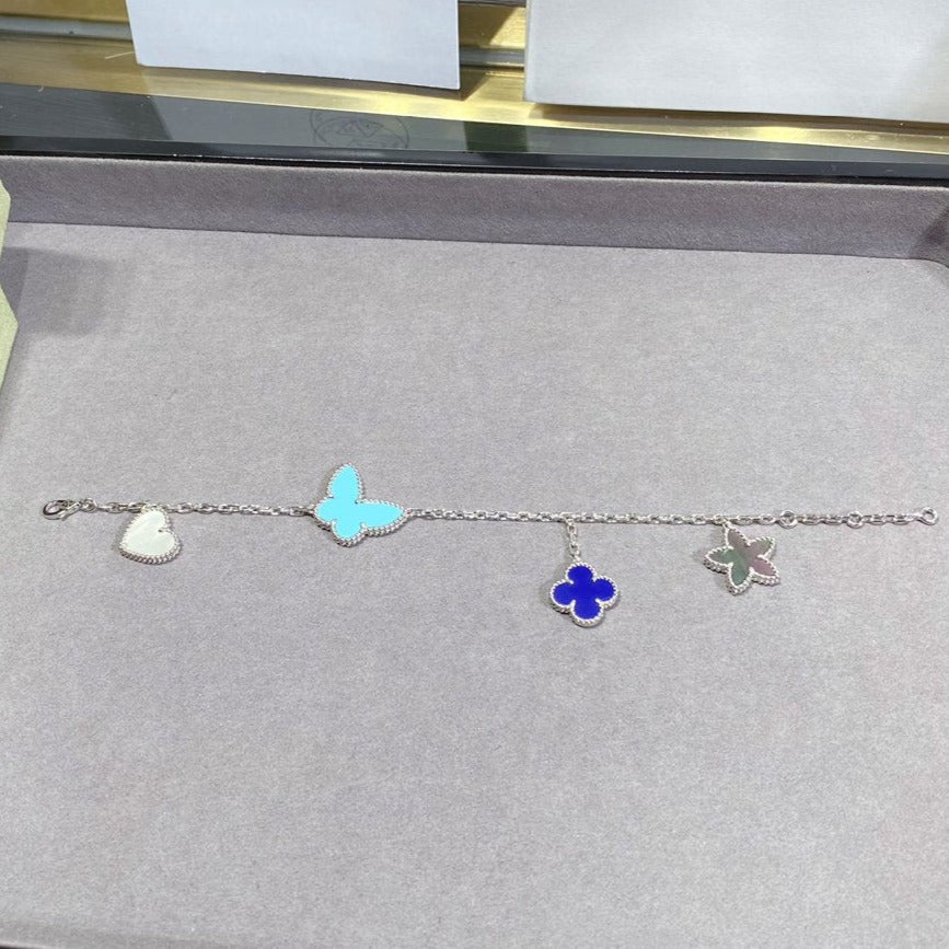 [Perla Lux]LUCKY SPRING SILVER BRACELET 4 MOTIF