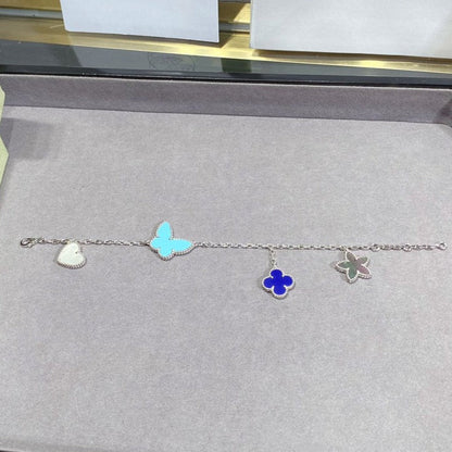 [Perla Lux]LUCKY SPRING SILVER BRACELET 4 MOTIF