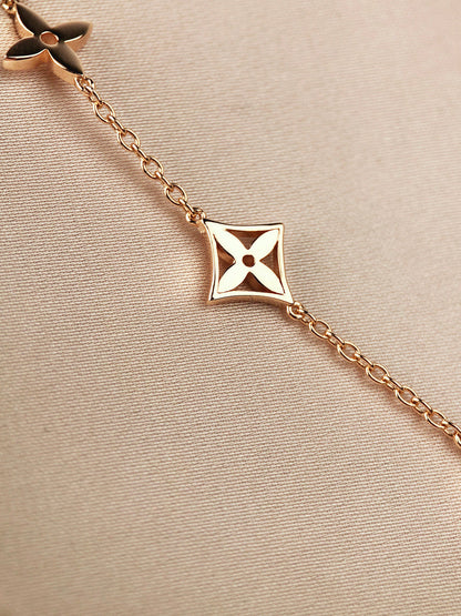 [Perla Lux]STAR AND SUN 7 MOTIFS GOLD BRACELET