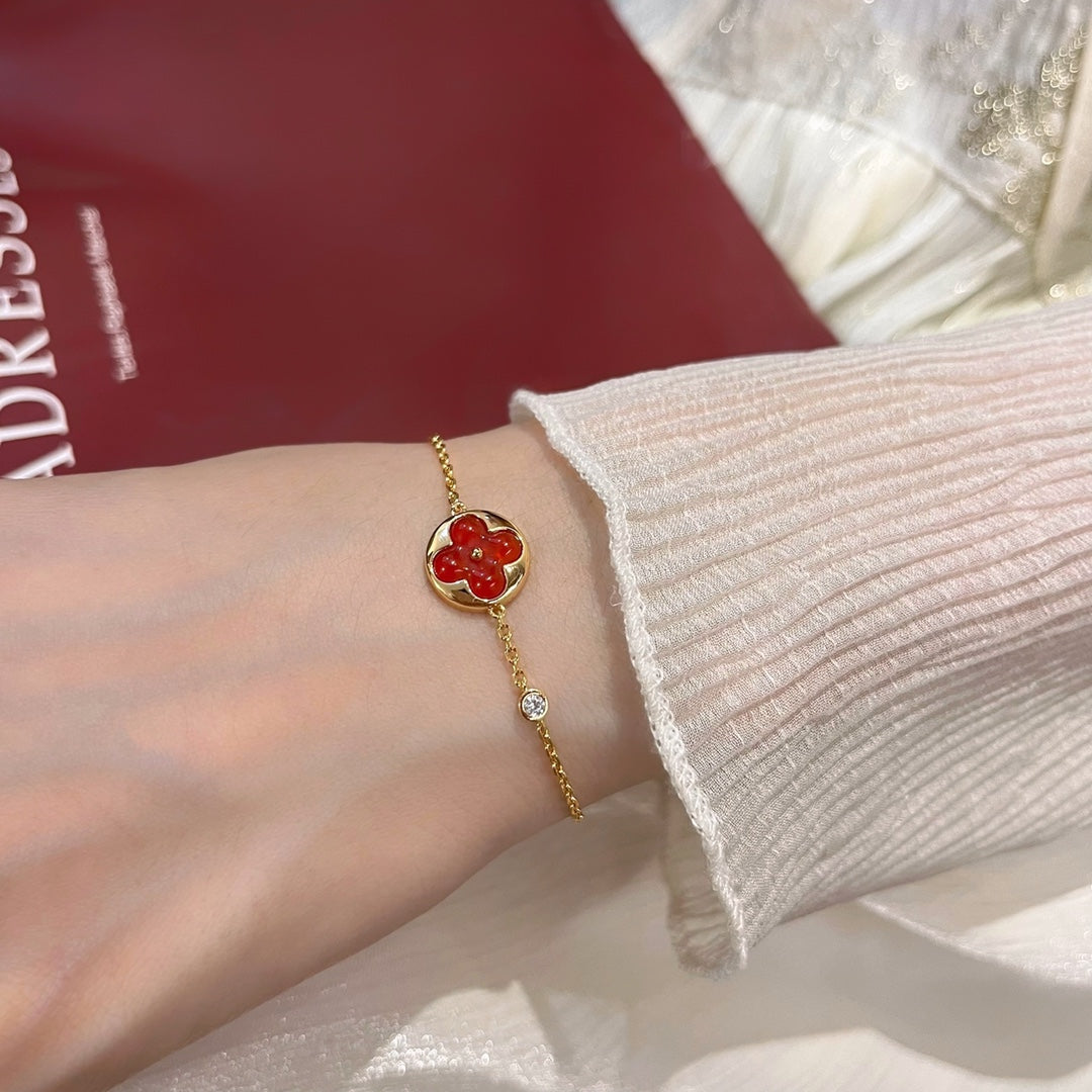 [Perla Lux]SUN PEDANT CARNELIAN BRACELET