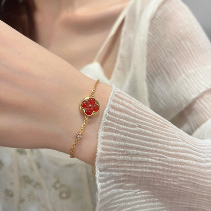[Perla Lux]SUN PEDANT CARNELIAN BRACELET