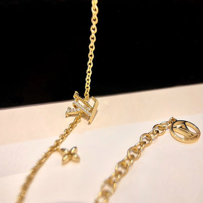 [Perla Lux]LOGO STAR MOTIF GOLD BRACELET