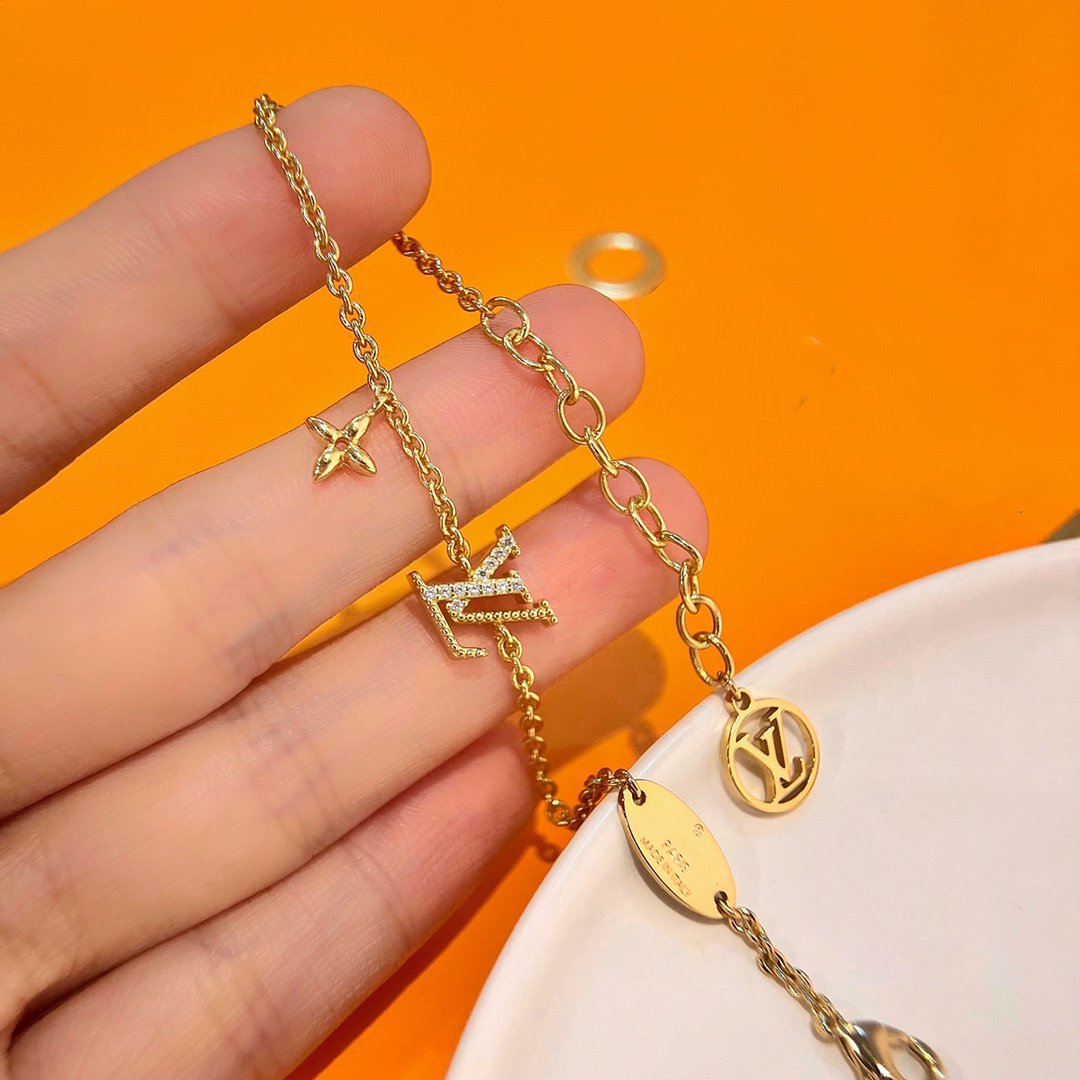 [Perla Lux]LOGO STAR MOTIF GOLD BRACELET