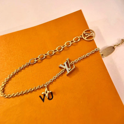 [Perla Lux]LOGO STAR MOTIF GOLD BRACELET