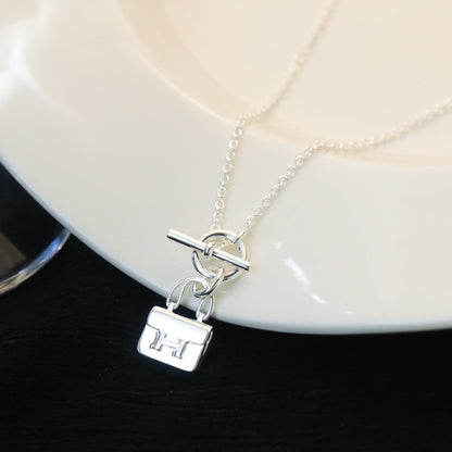 [Perla Lux]POP H PEDANT SILVER NECKLACE