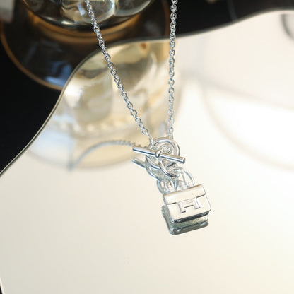[Perla Lux]POP H PEDANT SILVER NECKLACE