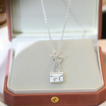 [Perla Lux]POP H PEDANT SILVER NECKLACE