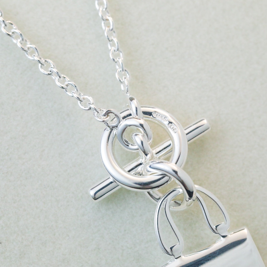 [Perla Lux]POP H PEDANT SILVER NECKLACE