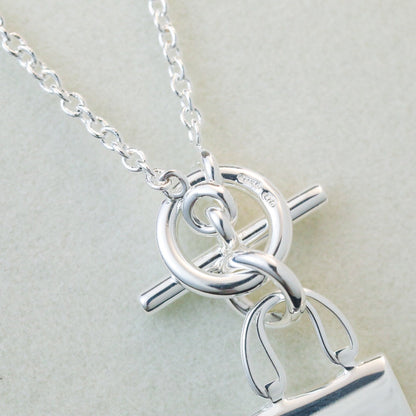 [Perla Lux]POP H PEDANT SILVER NECKLACE