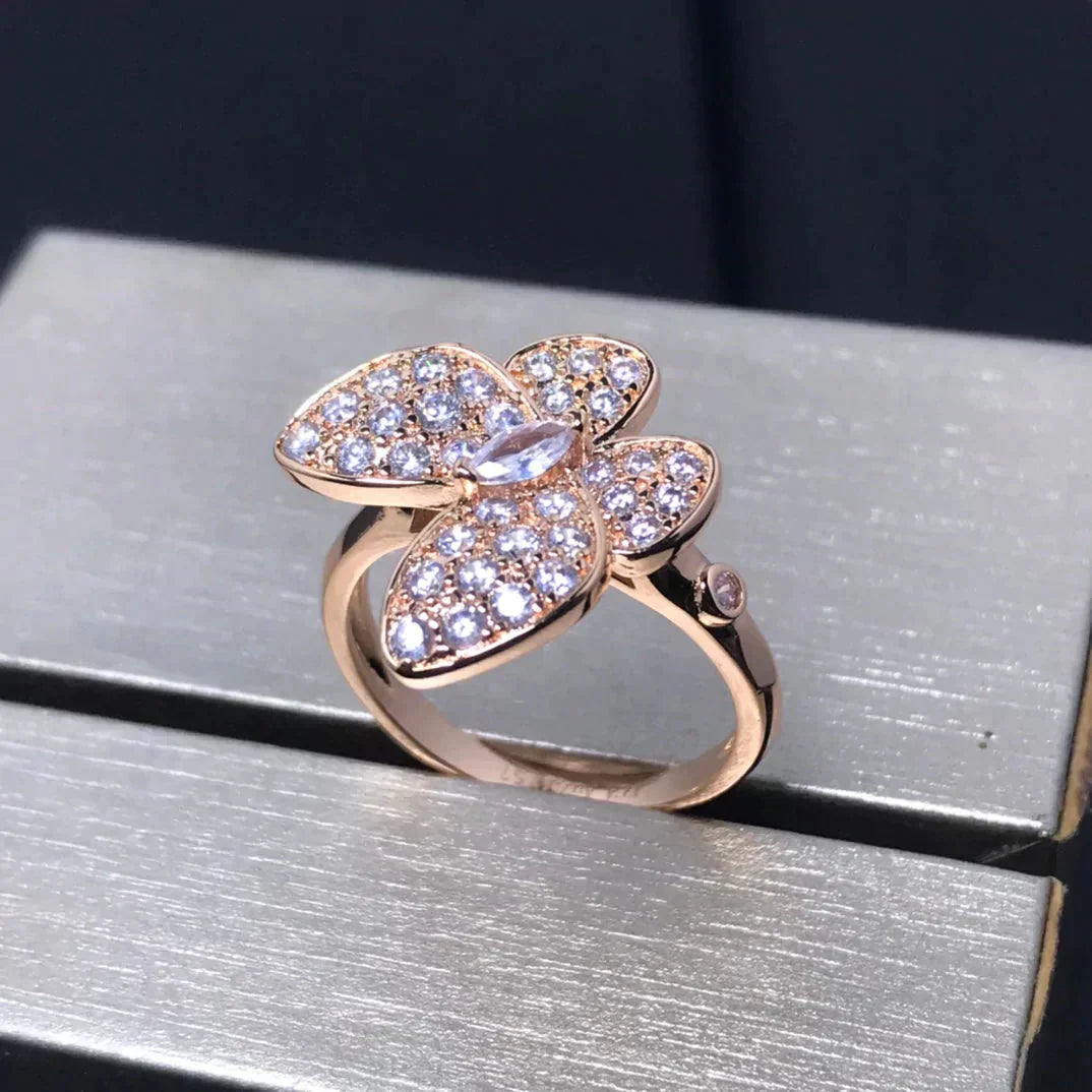[Perla Lux]BUTTERFLY PINK GOLD DIAMOND RING
