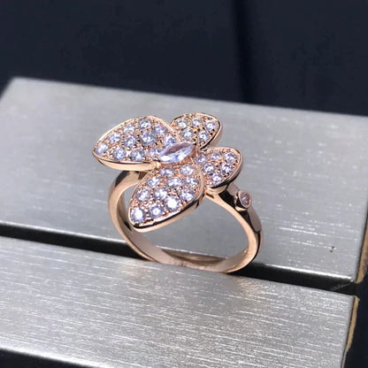 [Perla Lux]BUTTERFLY PINK GOLD DIAMOND RING