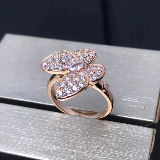 [Perla Lux]BUTTERFLY PINK GOLD DIAMOND RING