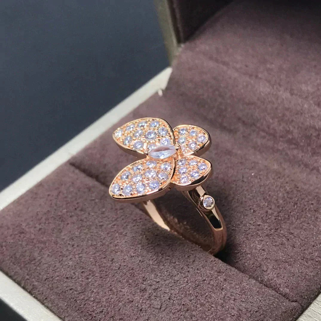 [Perla Lux]BUTTERFLY PINK GOLD DIAMOND RING