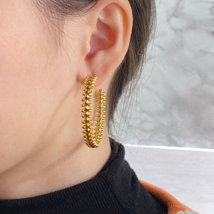 [Perla Lux]CLASH LARGE HOOP EARRINGS