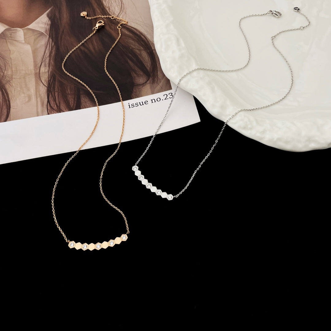 [Perla Lux]BEE MY LOVE DIAMOND NECKLACE