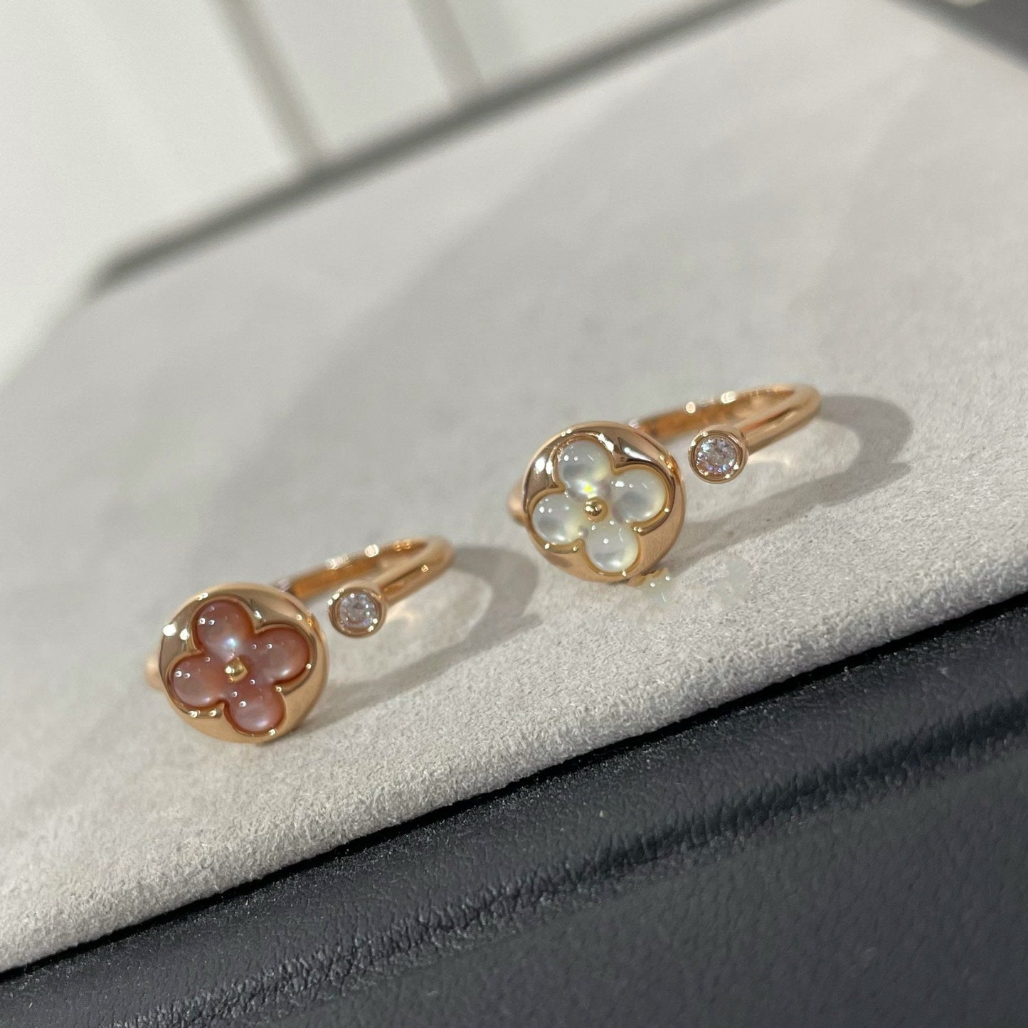 [Perla Lux]SUN 1 DIAMOND PINK MOP RING