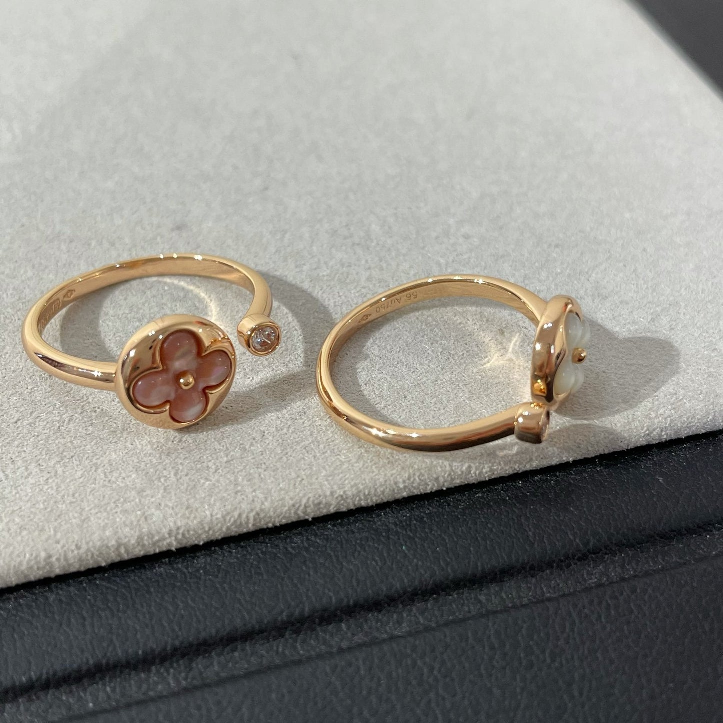 [Perla Lux]SUN 1 DIAMOND PINK MOP RING