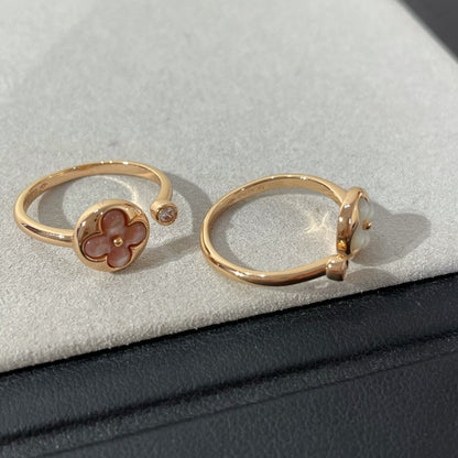 [Perla Lux]SUN 1 DIAMOND PINK MOP RING