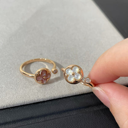 [Perla Lux]SUN 1 DIAMOND PINK MOP RING