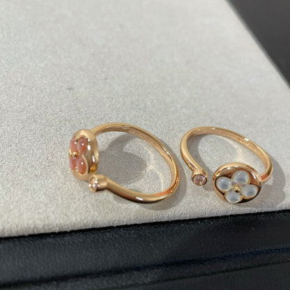 [Perla Lux]SUN 1 DIAMOND PINK MOP RING