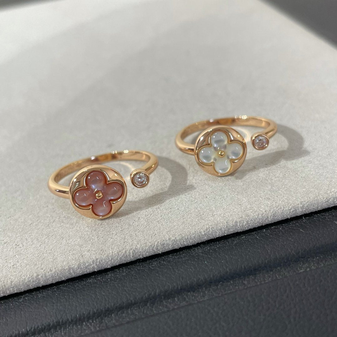 [Perla Lux]SUN 1 DIAMOND PINK MOP RING