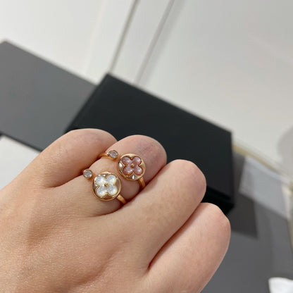[Perla Lux]SUN 1 DIAMOND PINK MOP RING