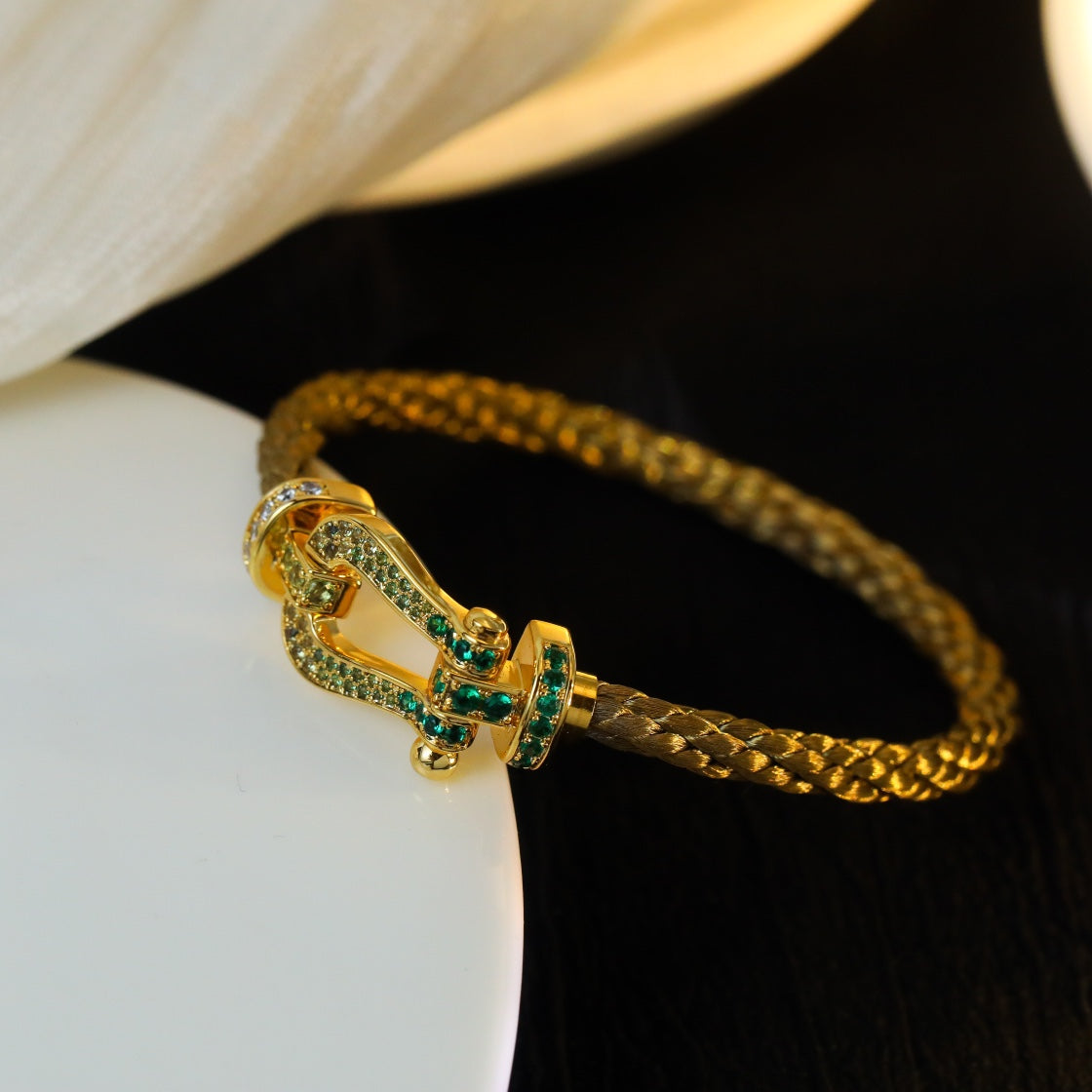 [Perla Lux]FORCE 10 GOLD GREEN DIAMOND PAVED
