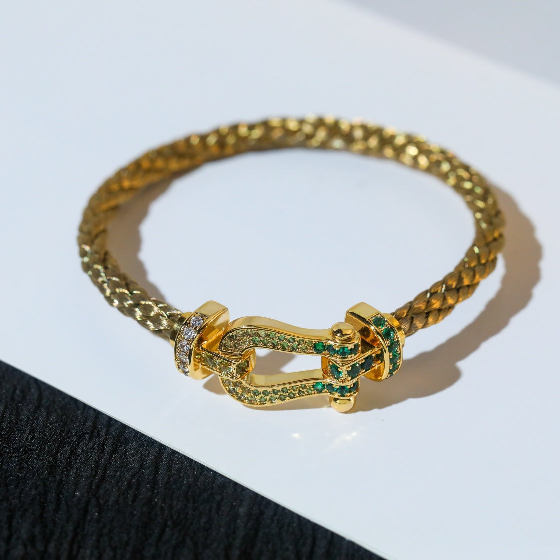 [Perla Lux]FORCE 10 GOLD GREEN DIAMOND PAVED