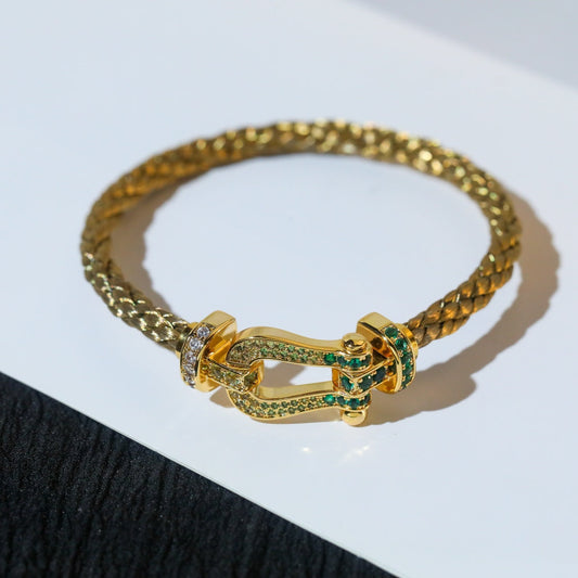 [Perla Lux]FORCE 10 GOLD GREEN DIAMOND PAVED