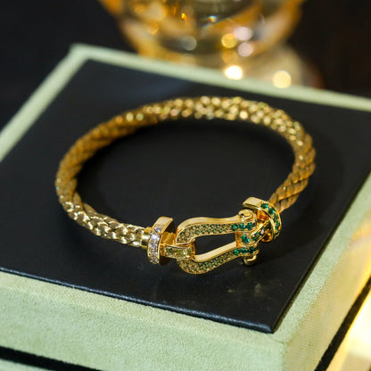 [Perla Lux]FORCE 10 GOLD GREEN DIAMOND PAVED