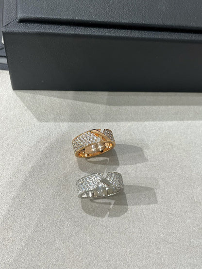 [Perla Lux]LIENS EVIDENCE  DIAMOND PAVED RING