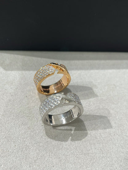 [Perla Lux]LIENS EVIDENCE  DIAMOND PAVED RING