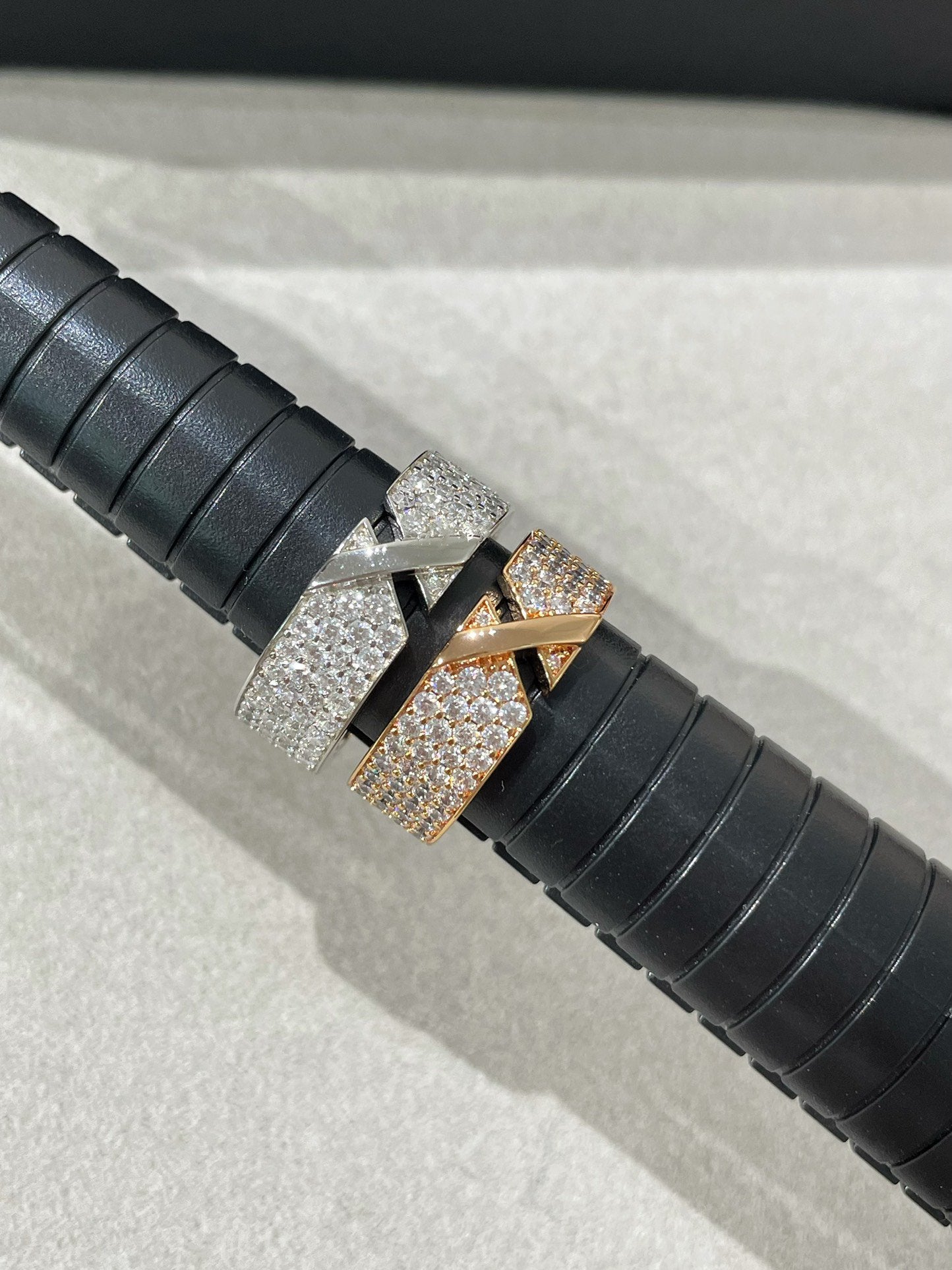 [Perla Lux]LIENS EVIDENCE  DIAMOND PAVED RING