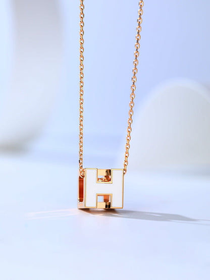 [Perla Lux]H CAGE PINK GOLD NECKLACE
