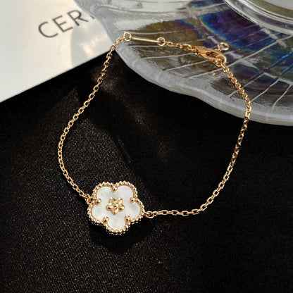 [Perla Lux]LUCKY SPRING ROSE GOLD MOP BRACELET
