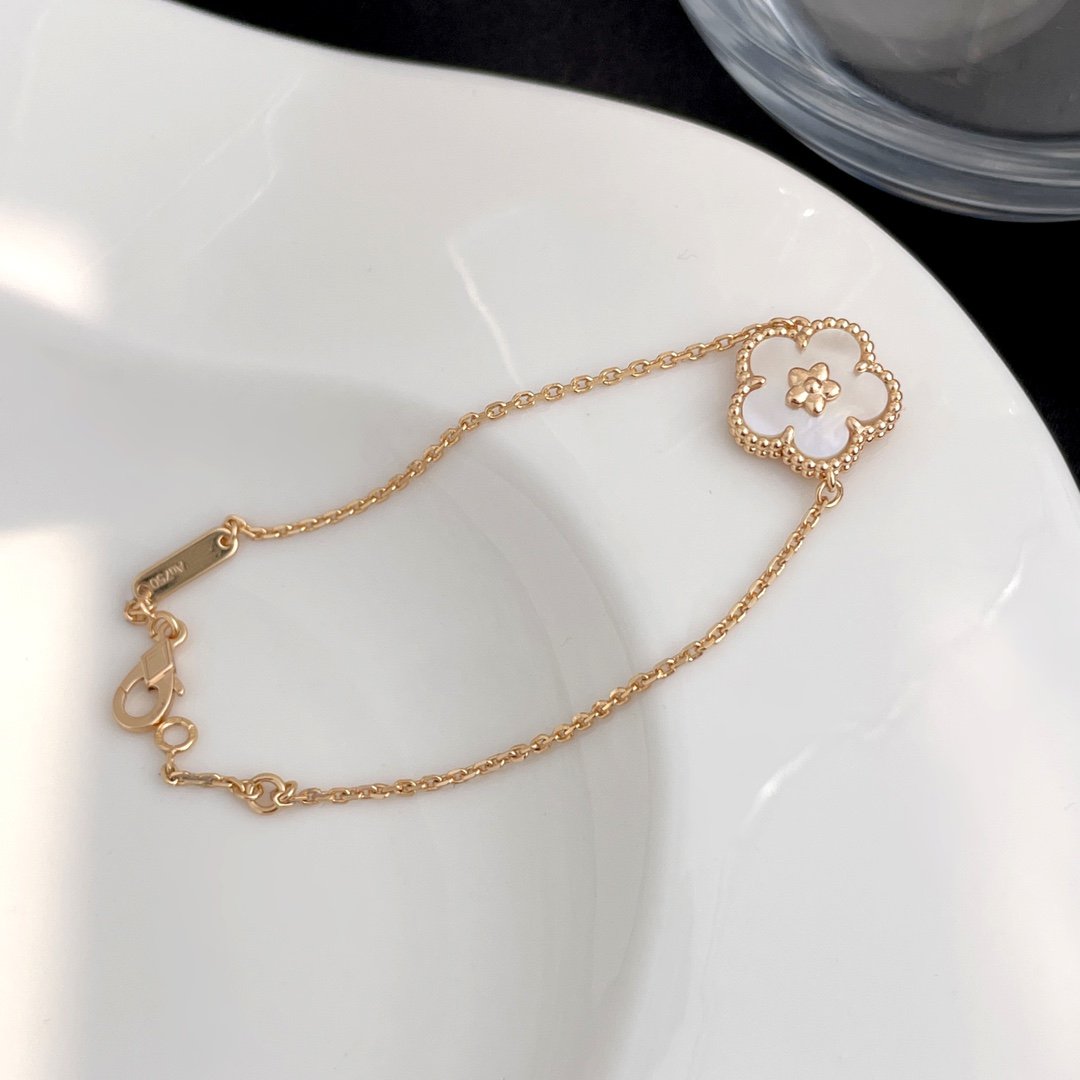 [Perla Lux]LUCKY SPRING ROSE GOLD MOP BRACELET