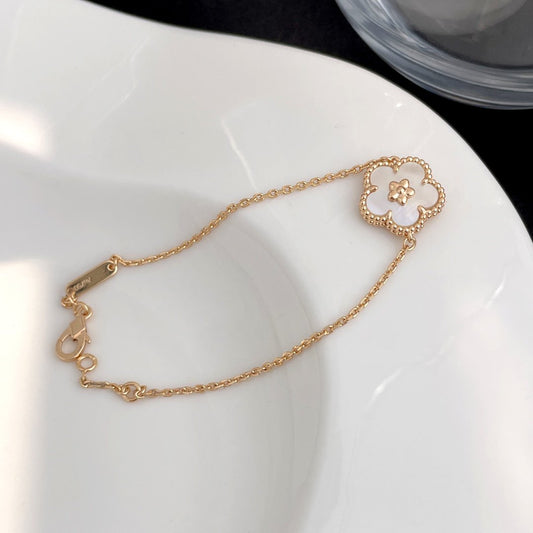 [Perla Lux]LUCKY SPRING ROSE GOLD MOP BRACELET