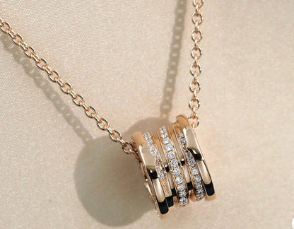 [Perla Lux]ZERO 1 PINK GOLD DIAMOND NECKLACE