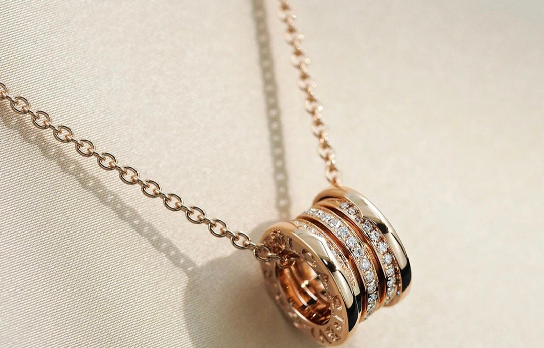 [Perla Lux]ZERO 1 PINK GOLD DIAMOND NECKLACE