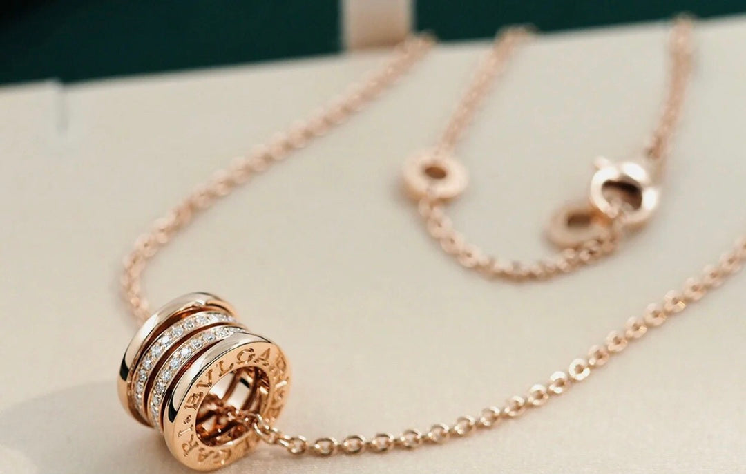 [Perla Lux]ZERO 1 PINK GOLD DIAMOND NECKLACE